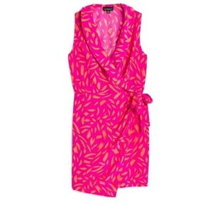 Fortuna & Ivy wrap dress.  Pink & Orange Wrap Dress